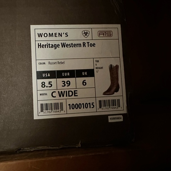 Ariat Chestnut Leather Women’s Cowboy Boots - Picture 9 of 9